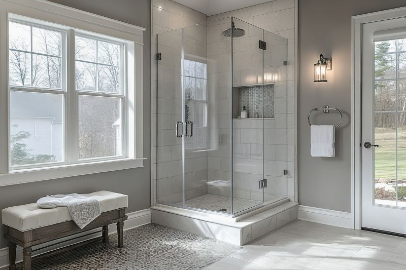 Glass Shower with Bench